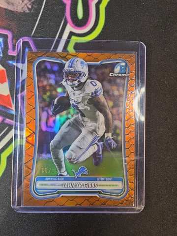2026 Bowman Chrome Jahmyr Gibbs Orange Reptilian Refractor 19/25