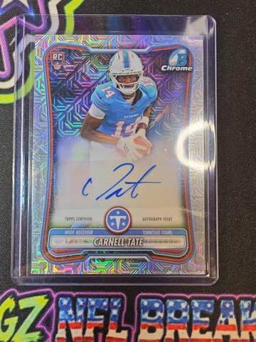 2026 Bowman Chrome Carnell Tate RC Auto Mojo Refractor